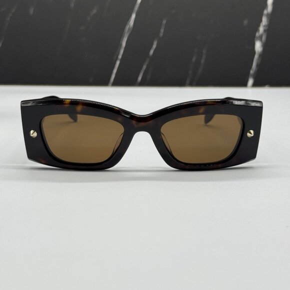NEW AM0426S 002 ALEXANDER MCQUEEN HAVANA SQUARE UNISEX SUNGLASSES main image 7